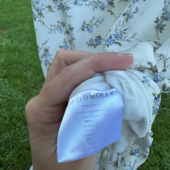 Hello Molly | Modern Ophelia White Floral Maxi‎ Dress | SZ S (4) - Picture 5 of 8